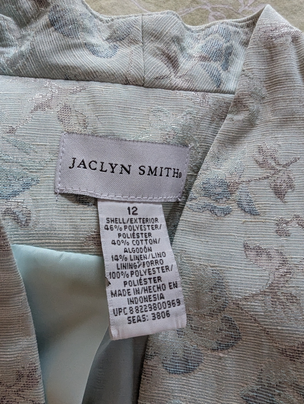 Jaclyn Smith Jacquard skirt suit set size 12 - Picture 6 of 11